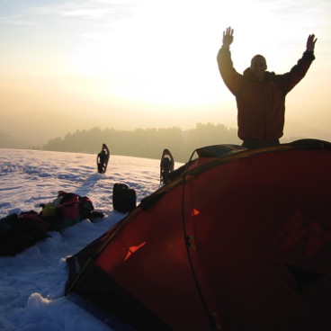 Nuit en hiver au col de Lys